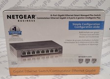 Netgear (GS108E) 8 Port Gigabit Ethernet Smart Managed Plus Switch - NEW!