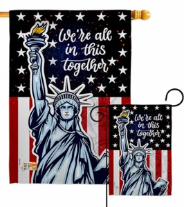 Bandiera da giardino United We Together americana regalo decorativo cortile casa striscione - Foto 1 di 19