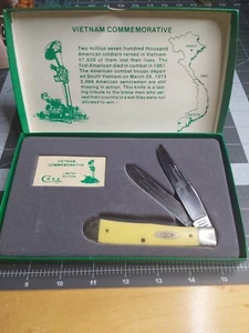 CASE XX LIMITED ED 1990 TRIBUTE TO THE VIETNAM VET TRAPPER 3254 SS POCKET KNIFE - Picture 1 of 5