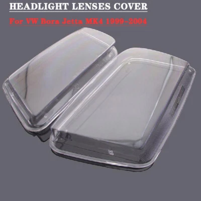 Par de cubiertas de lente de repuesto de faros para VW Bora Jetta MK4 1999-2004 Foto 1 de 4