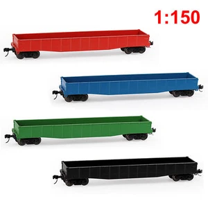 2pcs Échelle N 1:160 53ft Coté-Bas Modèle de Wagon de Chemin de Fer - Photo 1/14