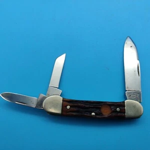 Used Canal Street Cutlery: 3 1/2" Three Blade Cannitler Canoe Pocket Knife 294 - Picture 1 of 17