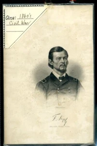 IMPRESIÓN GRABADA VINTAGE AH Ritchie Guerra Civil del General de la Unión Franz Sigel - Imagen 1 de 2