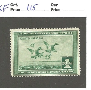 RW 4, 1 dollar green, 1938, $115 cv - Picture 1 of 1