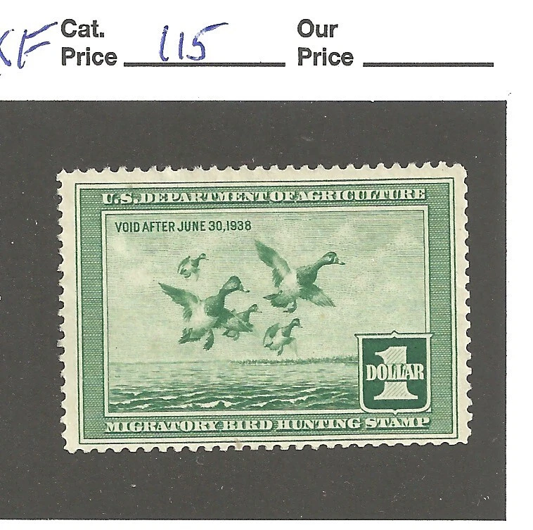 RW 4, 1 dollar green, 1938, $115 cv - Image 1 of 1