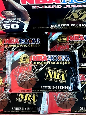 1993-94 SKYBOX NBA HOOPS Basketball (Series 2) JUMBO! PACK 26! Cards OVP JORDAN!