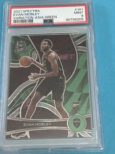 2021 spectra evan mobley #101 variation asian green graded 9 - Picture 1 of 2