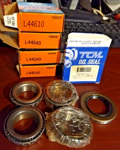 4 Trailer Hub Wheel Bearings &1 Seal LOT Timken BCA Garage L44610 L44649 12202TB - Picture 1 of 10