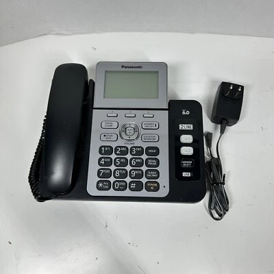 Teléfono con cable Panasonic KX-TG9471 2 líneas con contestador automático digital - ¡Funciona! Foto 1 de 4