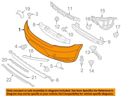 Cubierta de parachoques trasero VW VOLKSWAGEN OEM 12-16 Beetle 5C5807417ADGRU Foto 1 de 2