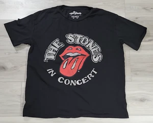 The Rolling Stones Concert T-Shirt Men's Medium Black Graphic Logo Short Sleeve - Picture 1 of 7