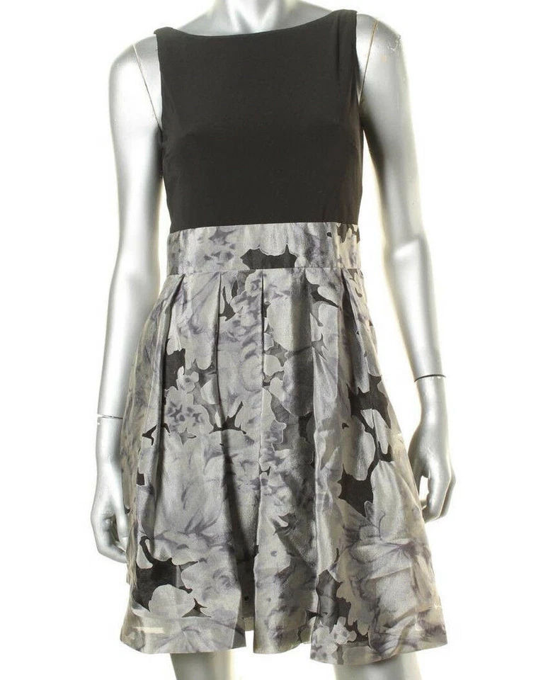 Womens Lauren Ralph Lauren Black Matte Jersey Pleated Party Dress AU12