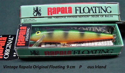 Vintage Rapala Original 9- P Floating NEU Made in Ireland - Bild 1 von 3