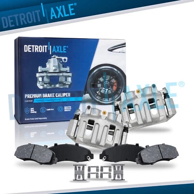 Front Disc Calipers & Ceramic Brake Pads for 1997 - 2002 2003 Ford F-150 5 Lugs - Bild 1 von 4