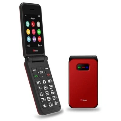 TTfone TT760 Klapphandy 4G Großtastenhandy für Senioren SOS Kamera klappbar rot - Bild 1 von 4