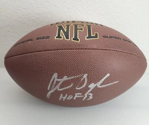 Jonathan Ogden Signed Football HOF Baltimore Ravens UCLA Bruins PSA Sticker Ball - Picture 1 of 8