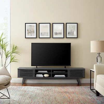 Modway Render 70" Entertainment Center TV Stand in Charcoal - Image 1 of 4