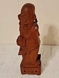 Vintage Handcarved Teak Wood Statue Made In Thailand - Picture 1 of 7