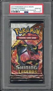 2017 Pokemon S&M Shining Legends Booster Pack Rayquaza Art PSA 10 Gem Mint - Picture 1 of 2