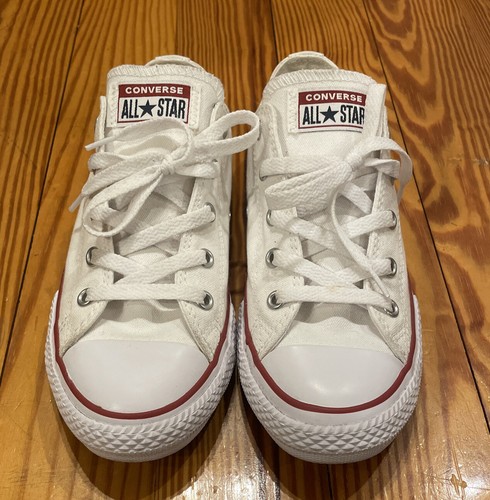 Scarpe Converse giovani All Star Chuck Taylor taglia 3 tela bianca 3J256