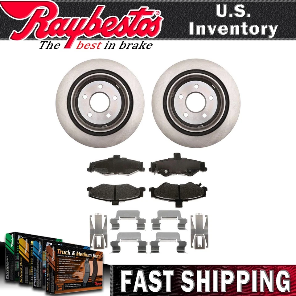 Rotores de freno traseros pastillas de freno de cerámica con herrajes para Pontiac Firebird 1998-2002 Foto 1 de 4