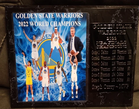Golden State Warriors 2022 Champions statistics plaque Cover