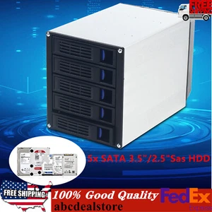 Hard Drive Enclosure Internal 5-Bay Hot Swap Bay Mobile Rack for 5 x SATA 3.5" - Afbeelding 1 van 9
