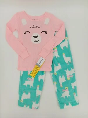Conjunto de 2 piezas de pijama de lana rosa talla 5 rosa talla 5 nuevo con etiquetas AF12 Carter's Foto 1 de 4