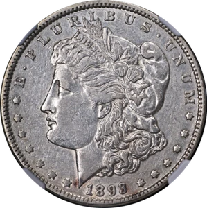 1893-P Morgan Silver Dollar NGC XF45 Key Date Decent Eye Appeal Nice Strike - Picture 1 of 4