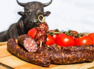 Angus Knacker von glücklichen Rindern, pures Rindfleisch, 4.00 Stück (EUR 43.89  - Bild 1 von 3
