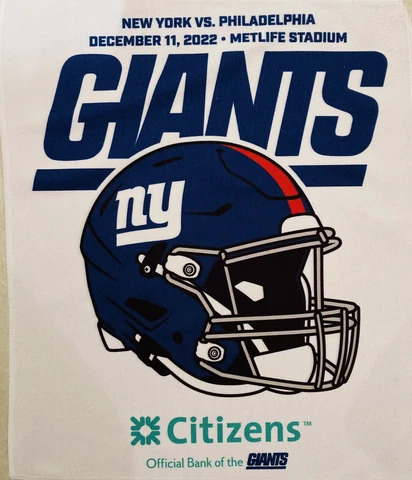 New York Giants Philadelphia Eagles Rally Towel December 11, 2022 SGA Cover