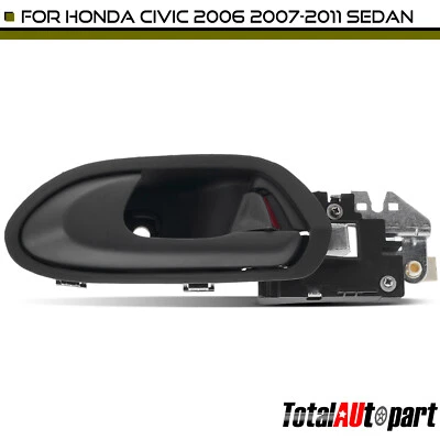 Manija de puerta interior gris para Honda Civic 2006 2007-2011 lado izquierdo del conductor trasero Foto 1 de 4