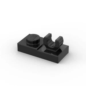 Lego 25x Platte Clip oben 1x2 plate clip top 44861 schwarz black - Picture 1 of 1