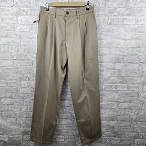 Neu mit Etikett Dockers charakteristisch khaki klassische Passform plissiert Stretch für Herren Größe 32/34 - Bild 1 von 6