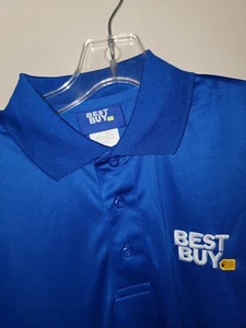 POLO DA LAVORO BLU MANICA CORTA LOGO BEST BUY NUOVA SENZA ETICHETTE TAGLIA SMALL  - Foto 1 di 5