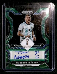 2022 Panini Prizm FIFA World Cup Qatar Signatures Green Wave Roberto Pereyra - Picture 1 of 2