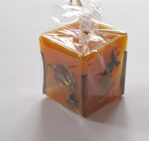 Kerze mit Zimt und Mohn gelb, orange oder rot - Duftkerze - Weihnachten*Wellness - Bild 1 von 7