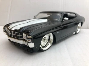 JADA BIGTIME MUSCLE BTM 1971 CHEVY CHEVELLE SS BLACK 1:24 DIECAST NEW NO BOX - Picture 1 of 11