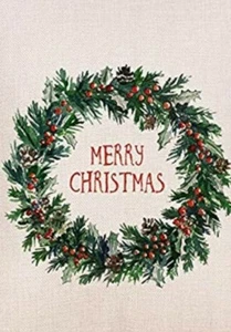 Furiaz Feliz Navidad Guirnalda Decorativa Jardín Bandera con Soporte Tapones 2 Clips - Imagen 1 de 3