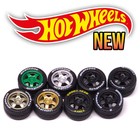 1/64 Scale 5 SPOKE v5 Real Riders Wheels Rims Tires Set for Custom Hot Wheel