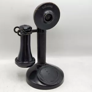 Pat. antico 1908 Kellogg Bachelite Telefono a candela senza quadrante con ricevitore *LEGGERE* - Foto 1 di 9