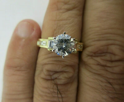 1.75 Carat 18K Gold Diamond Engagement Ring Center=1.40 Carats  Value=$19,500 - Image 1 of 4