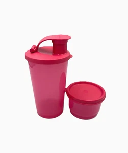 Brand NEW Tupperware Pink Snack Cup and Tumbler Set Lunch - Bild 1 von 1