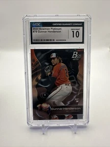 2023 Bowman Platinum Gunnar Henderson RC CGC Gem Mint 10 - Picture 1 of 2