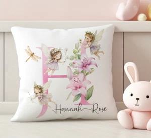 Personalised Kids magical Fairy print cushion,bespoke nursery decor,girls pillow - Picture 1 of 2