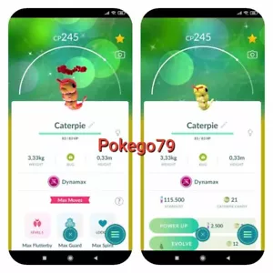 Pokémon Go - Shiny Dynamax Caterpie (Comercio 20k polvo de estrellas o P.T.C mini) - Imagen 1 de 1