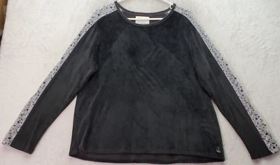 Sudadera Cuddl Duds Mujer Grande Negra Estrellas Polar Manga Larga Logo Cuello Redondo Foto 1 de 4