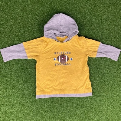 Camiseta con Capucha Tommy Hilfiger Fútbol Niño Pequeño Amarilla Manga Doble 18-24M De Colección Foto 1 de 4