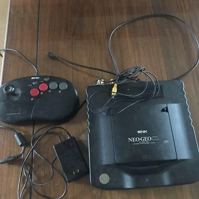 SNK NEO GEO CD Console CD-T01 with Metal Slug Fighting Sticks Pad Tested System - Image 1 of 4