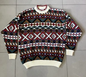 The Sweater Shop Jumper Multi Acrylic Unisex Size L/XL Vintage - Picture 1 of 4